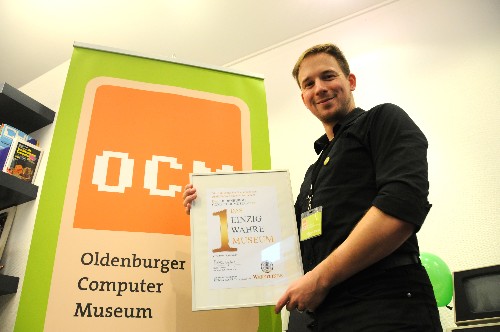 Thiemo Eddiks, der Gründer des Oldenburger Computer-Museums - Quelle des Fotos: Das einzig wahre Blog, Warsteiner Brauerei