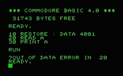 DATA missing error PET/CBM (1)