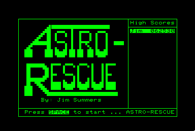 PET-Game: Astro-Rescue